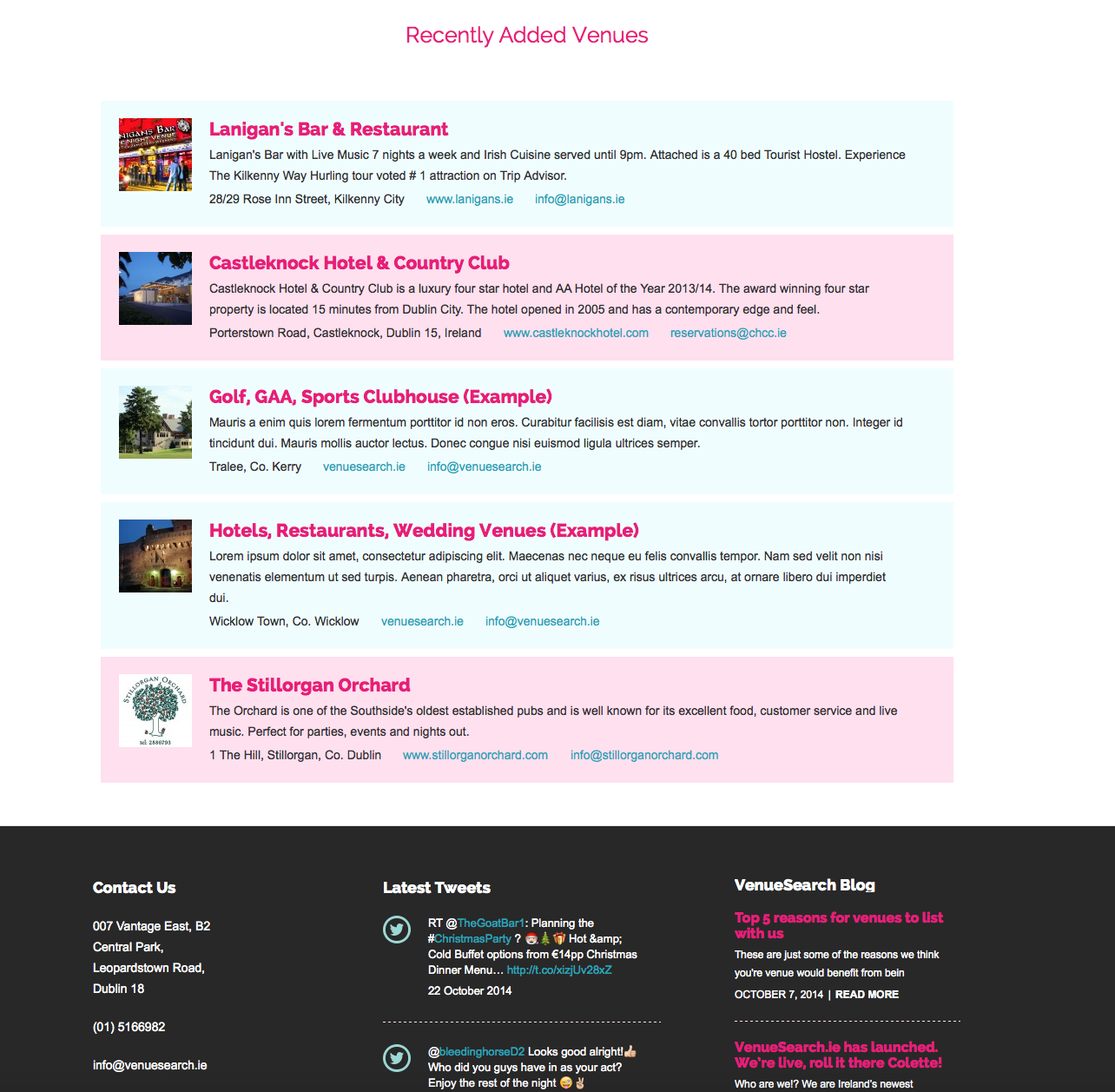 VenueSearch Website Homepage 2